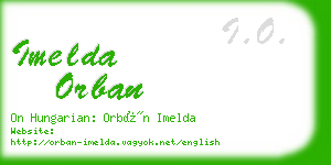 imelda orban business card